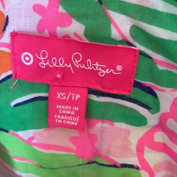 Lilly Pulitzer for target floral button down blouse size xs - Picture 2 of 6